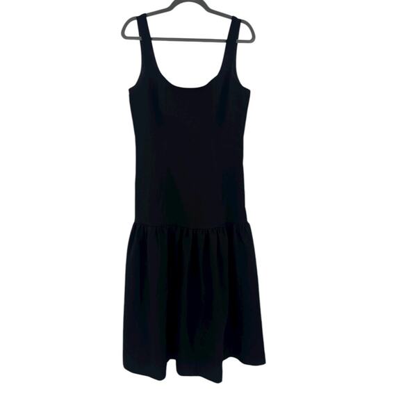 Rare London Women's Size 8 Black Sleeveless Drop Waist Back Zip Lined Dress - Picture 2 of 10